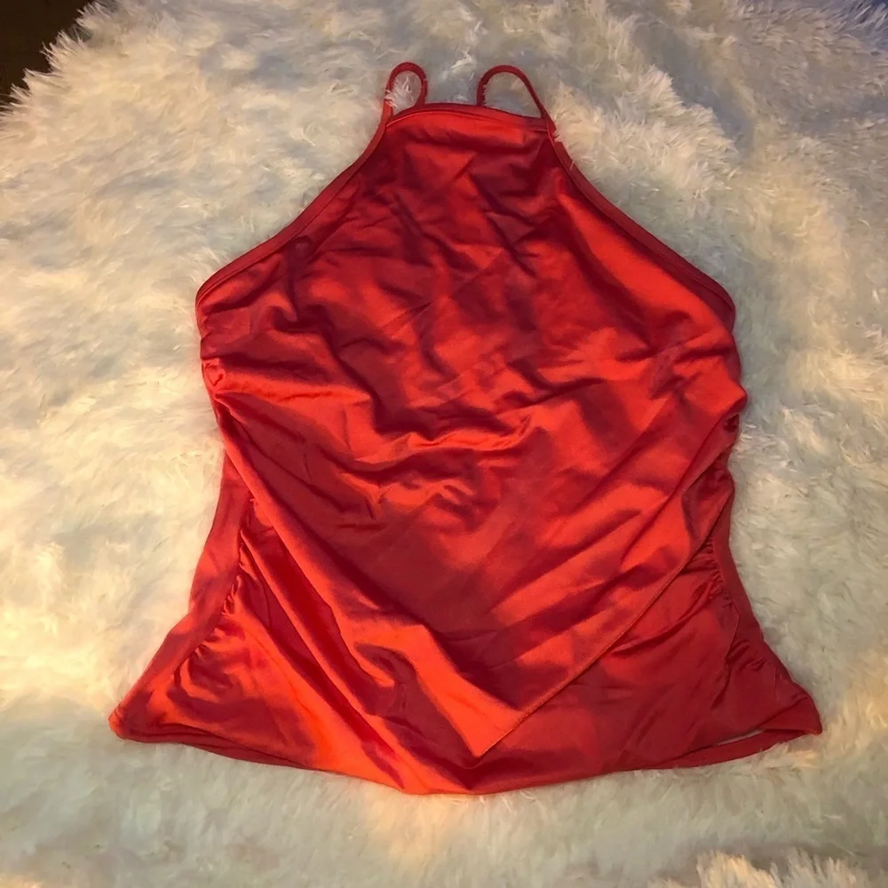 Deep Pink Coral Tankini